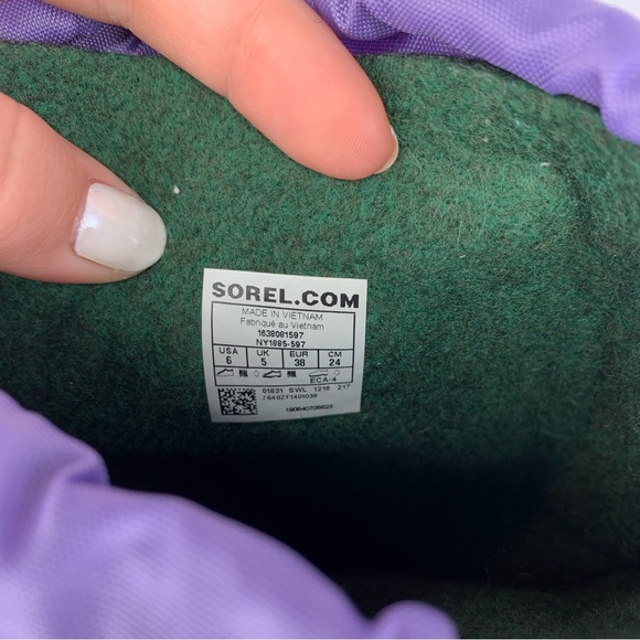 SOREL - Youth Flurry Winter Snow Boots for Kids, Purple, Size 6 - Picture 8 of 9